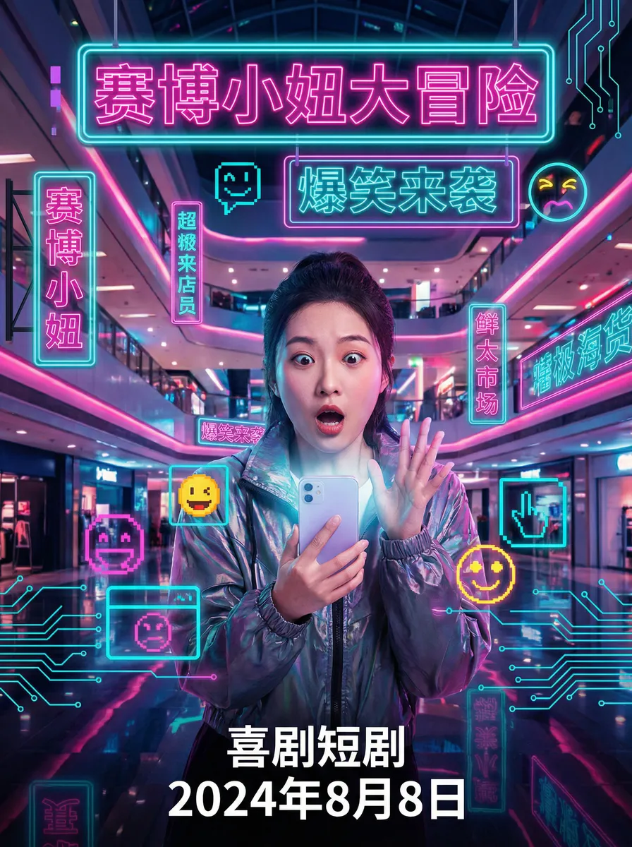 蘿莉 搞笑喜剧短剧 - 赛博小妞大冒险海报